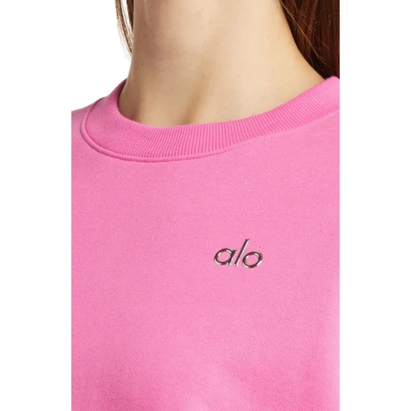 Alo Yoga Accolade Crew Neck Pullover Paradise Pink S - Picture 10 of 13
